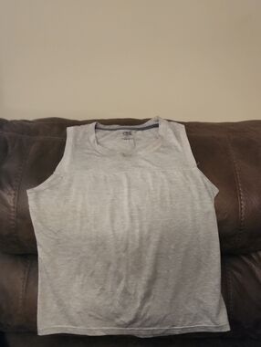 Athletic Works Light Gray Men's Tank Top